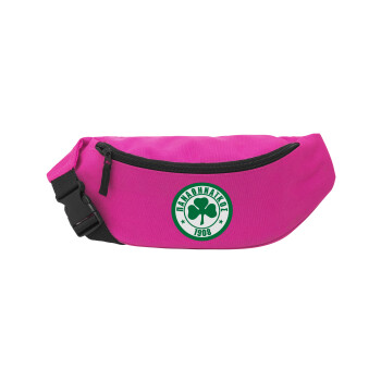 ΠΑΟ Παναθηναϊκός, Unisex waist bag (banana) in PINK color with 2 pockets