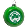 Green Christmas tree ornament bauble 8cm