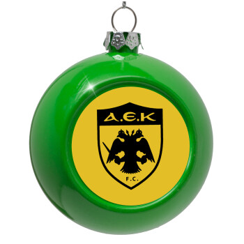 ΑΕΚ, Green Christmas tree ornament bauble 8cm