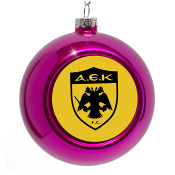 ΑΕΚ, Purple Christmas tree ornament bauble 8cm