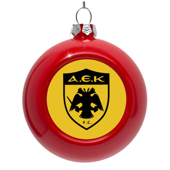 ΑΕΚ, Red Christmas tree ornament bauble 8cm