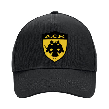 ΑΕΚ, Adult Ultimate Hat BLACK, (100% COTTON DRILL, ADULT, UNISEX, ONE SIZE)