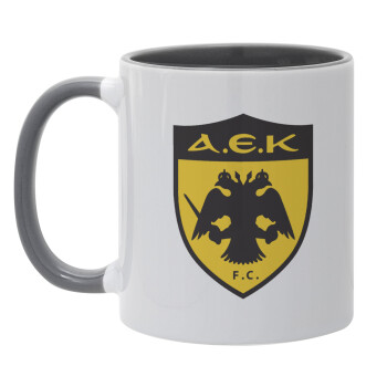 ΑΕΚ, Mug colored grey, ceramic, 330ml