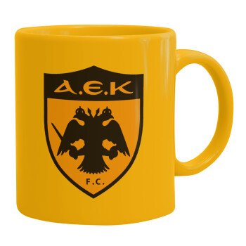 ΑΕΚ, Ceramic coffee mug yellow, 330ml