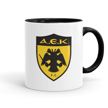 ΑΕΚ, Mug colored black, ceramic, 330ml