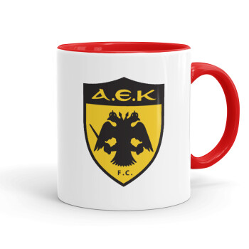 ΑΕΚ, Mug colored red, ceramic, 330ml