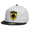 Καπέλο παιδικό Flat Snapback, Λευκό (100% ΒΑΜΒΑΚΕΡΟ, ΠΑΙΔΙΚΟ, UNISEX, ONE SIZE)