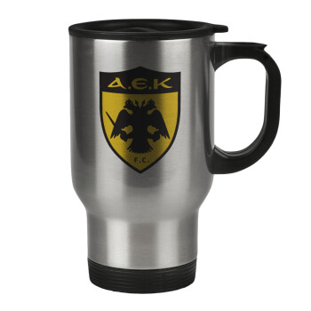 ΑΕΚ, Stainless steel travel mug with lid, double wall 450ml