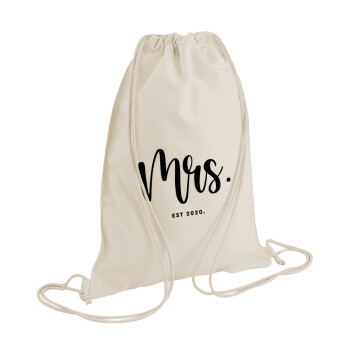 Mr & Mrs (Mrs), Backpack bag GYMBAG natural (28x40cm)