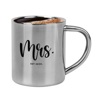 Mr & Mrs (Mrs), Double-wall metal cup for espresso (220ml)