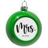 Green Christmas tree ornament bauble 8cm