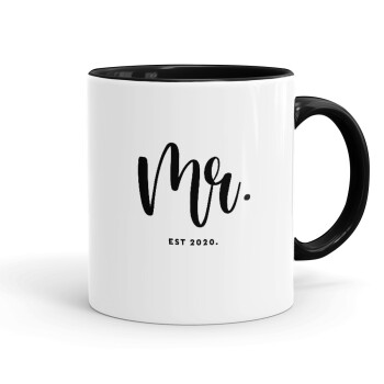 Mr & Mrs (Mr), Mug colored black, ceramic, 330ml