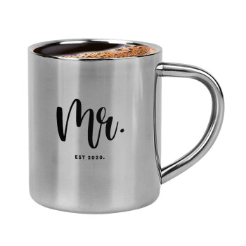 Mr & Mrs (Mr), Double-wall metal cup for espresso (220ml)