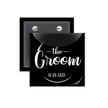 Groom & Bride (Groom), Κονκάρδα παραμάνα τετράγωνη 5x5cm