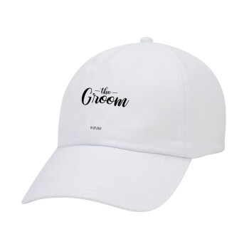 Groom & Bride (Groom), Καπέλο Ενηλίκων Baseball Λευκό 5-φύλλο (POLYESTER, ΕΝΗΛΙΚΩΝ, UNISEX, ONE SIZE)