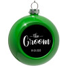 Green Christmas tree ornament bauble 8cm