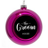 Purple Christmas tree ornament bauble 8cm