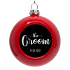 Red Christmas tree ornament bauble 8cm