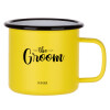 Metallic enamel MATT Yellow cup 360ml