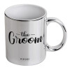 Mug ceramic, silver mirror, 330ml