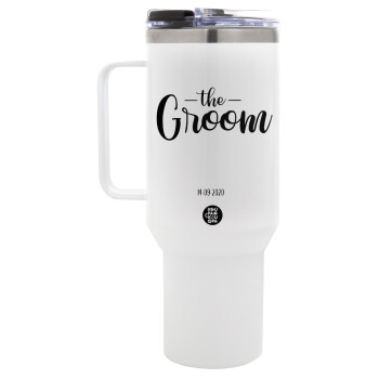 Groom & Bride (Groom), Mega Stainless steel Tumbler with lid, double wall 1,2L