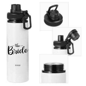 Groom & Bride (Bride), Μεταλλικό παγούρι νερού με καπάκι ασφαλείας, αλουμινίου 850ml