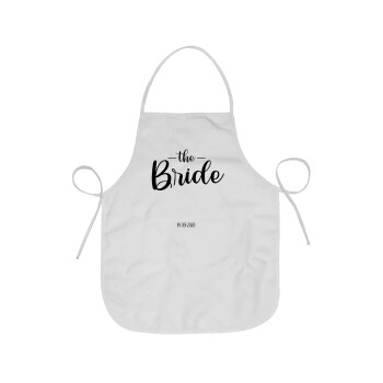 Groom & Bride (Bride), Chef Apron Short Full Length Adult (63x75cm)