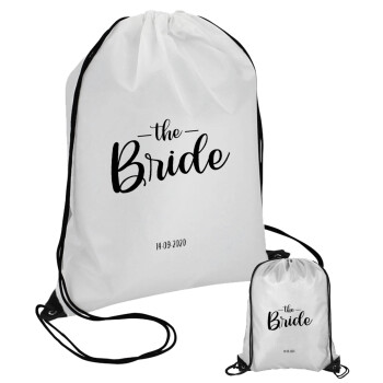 Groom & Bride (Bride), Pouch bag with black cords (1 piece)