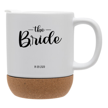 Groom & Bride (Bride), Ceramic coffee mug Cork (MAT), 330ml (1pcs)