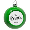 Green Christmas tree ornament bauble 8cm