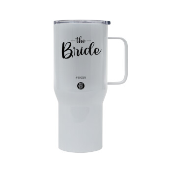 Groom & Bride (Bride), Mega Stainless steel Tumbler with lid, double wall 750L