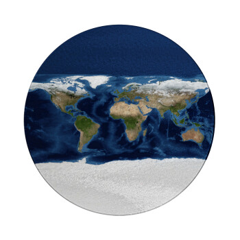 Earth map, Επιφάνεια κοπής γυάλινη στρογγυλή (30cm)