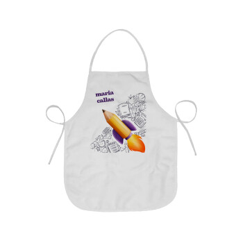 Back to school rocket pencil, Chef Apron Short Full Length Adult (63x75cm)