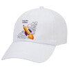 Adult Baseball Cap White 5-panel (POLYESTER, ADULT, UNISEX, ONE SIZE)