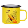 Metallic enamel MATT Yellow cup 360ml