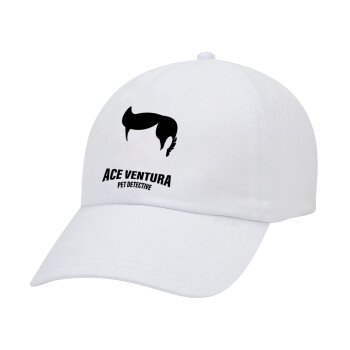 Ace Ventura Pet Detective, Adult Baseball Cap White 5-panel (POLYESTER, ADULT, UNISEX, ONE SIZE)