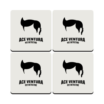 Ace Ventura Pet Detective, ΣΕΤ 4 Σουβέρ ξύλινα τετράγωνα (9cm)