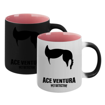 Ace Ventura Pet Detective, Κούπα Μαγική εσωτερικό ΡΟΖ, κεραμική 330ml που αλλάζει χρώμα με το ζεστό ρόφημα