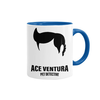 Ace Ventura Pet Detective, Mug colored blue, ceramic, 330ml