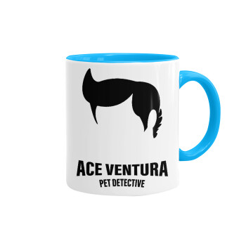 Ace Ventura Pet Detective, Mug colored light blue, ceramic, 330ml