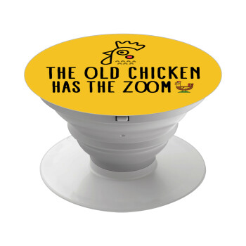 The old chicken has the zoom, Phone Holders Stand  White Hand-held Mobile Phone Holder