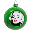 Green Christmas tree ornament bauble 8cm