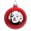 Red Christmas tree ornament bauble 8cm