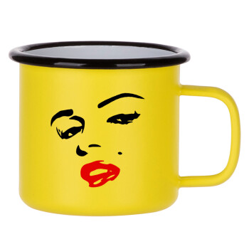 Marilyn Monroe, Metallic enamel MATT Yellow cup 360ml