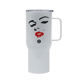 Marilyn Monroe, Mega Stainless steel Tumbler with lid, double wall 750L