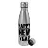 Metallic water bottle, stainless steel, 750ml