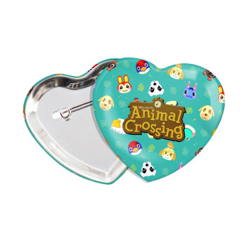 Animal Crossing, Κονκάρδα παραμάνα καρδιά (57x52mm)