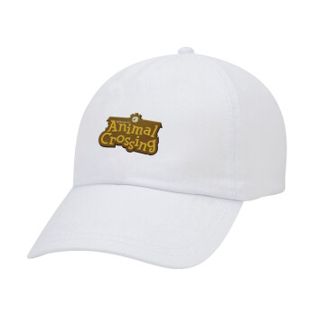 Animal Crossing, Adult Baseball Cap White 5-panel (POLYESTER, ADULT, UNISEX, ONE SIZE)