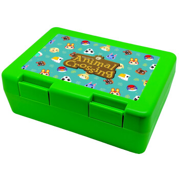 Animal Crossing, Παιδικό δοχείο κολατσιού ΠΡΑΣΙΝΟ 185x128x65mm (BPA free πλαστικό)