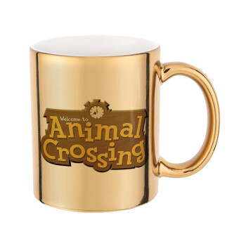 Animal Crossing, Mug ceramic, gold mirror, 330ml
